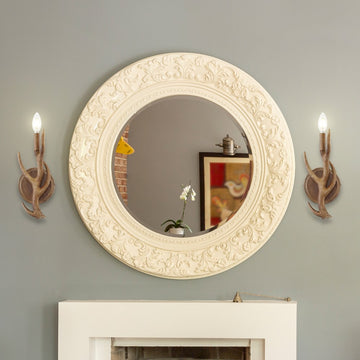 Cody 5.5" 1-Light Southwestern Bohemian Resin/Iron Faux Antler LED Sconce - JONATHAN Y
